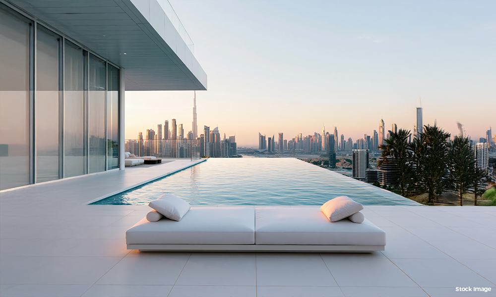 Rooftop infinity pool at Ankuraa Pristine Park — artist's impression